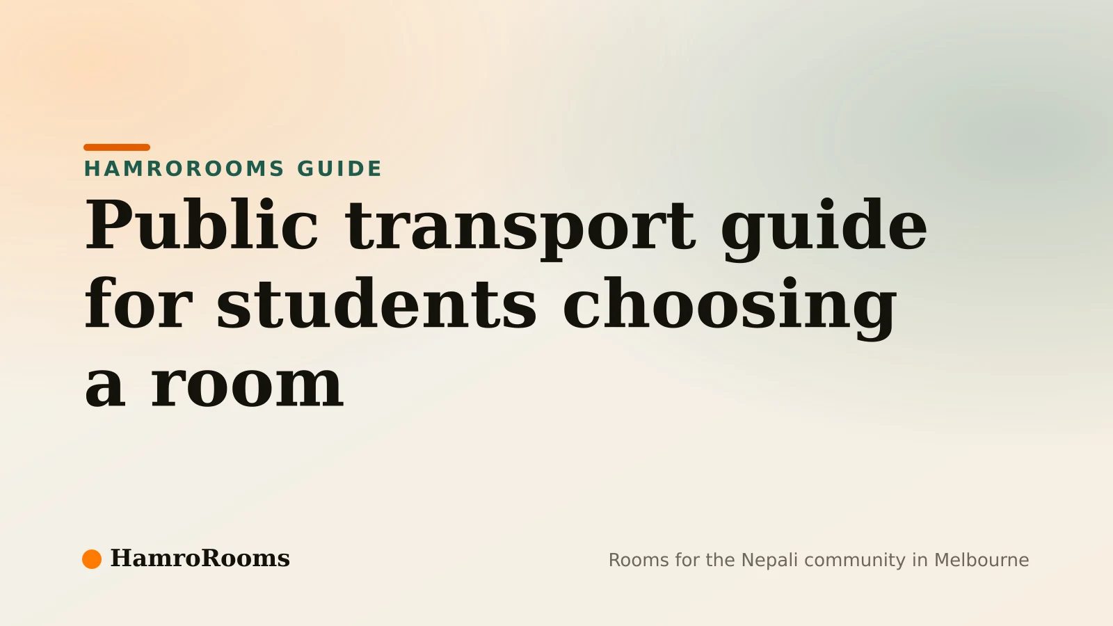 Public transport guide for students choosing a room